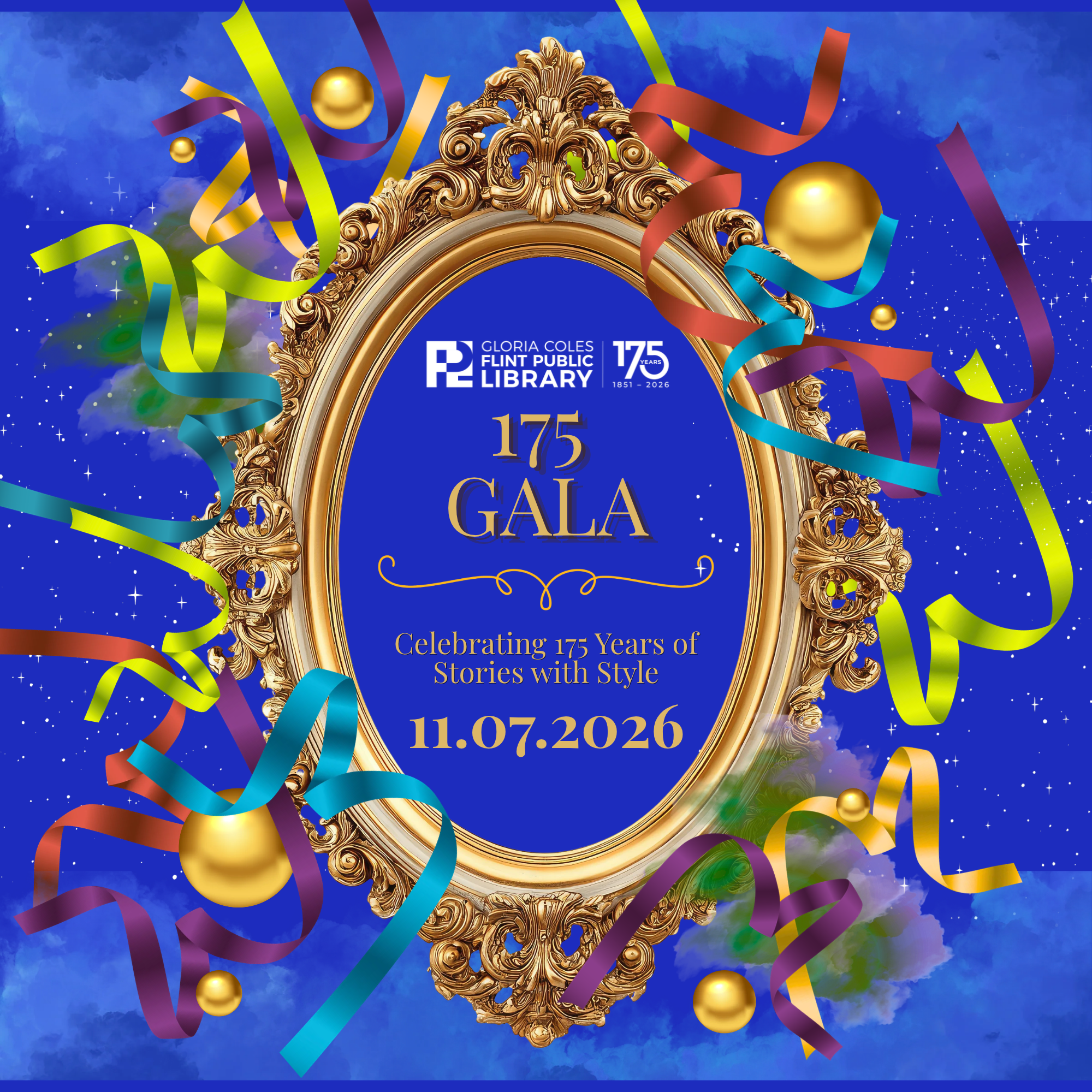 Gloria Coles Flint Public Library 175th Anniversary Gala: Looks as Books - logo